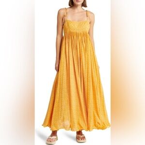 Free People Golden Yellow Maxi Dress